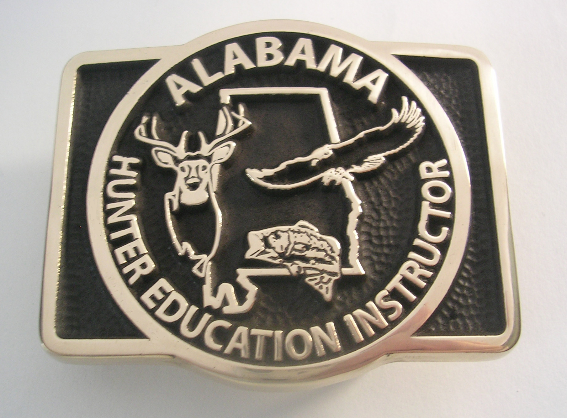 Alabama Hunter Education Instructor Belt Buckle
