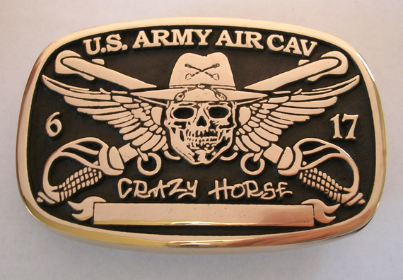 U.S. Army Air Cav Brass Buckle