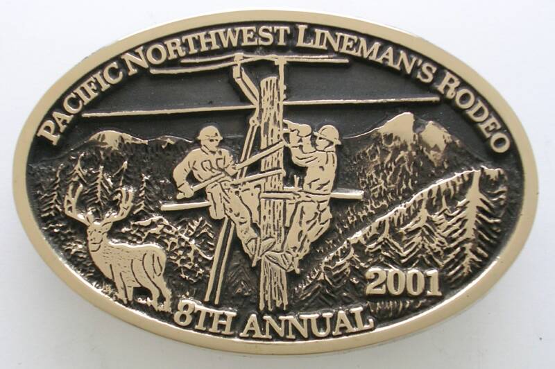 Pacific Northwest Lineman's Rodeo buckle