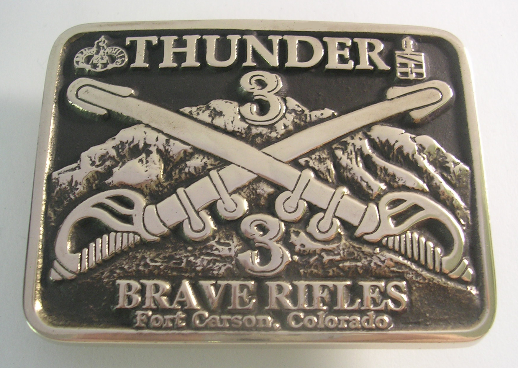 Brave Rifles Custom Brass Belt Buckles