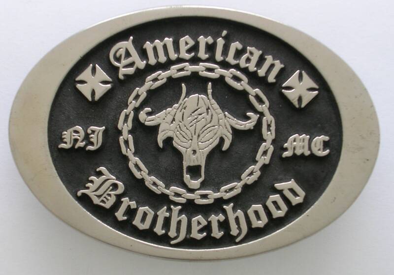 American Motorcycle Club Brass Belt Buckle