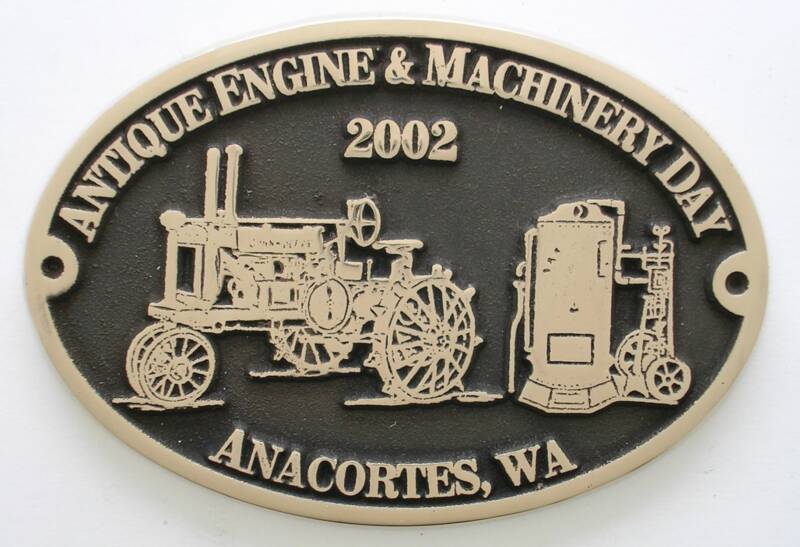 Anacortes, WA Antique Engine Brass Belt Buckle