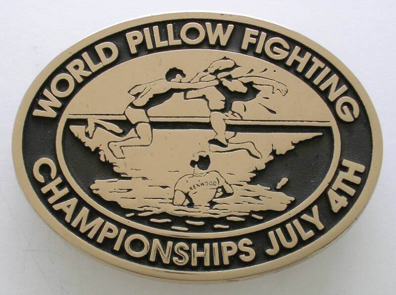 World Pillow Fighting Championship Buckle